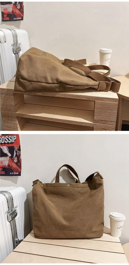 Men's Crossbody Bag – Canvas, Large Capacity, Adjustable Strap, for Travel & Work – detail view 17