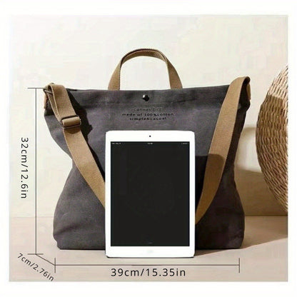 Men's Crossbody Bag – Canvas, Large Capacity, Adjustable Strap, for Travel & Work – detail view 8