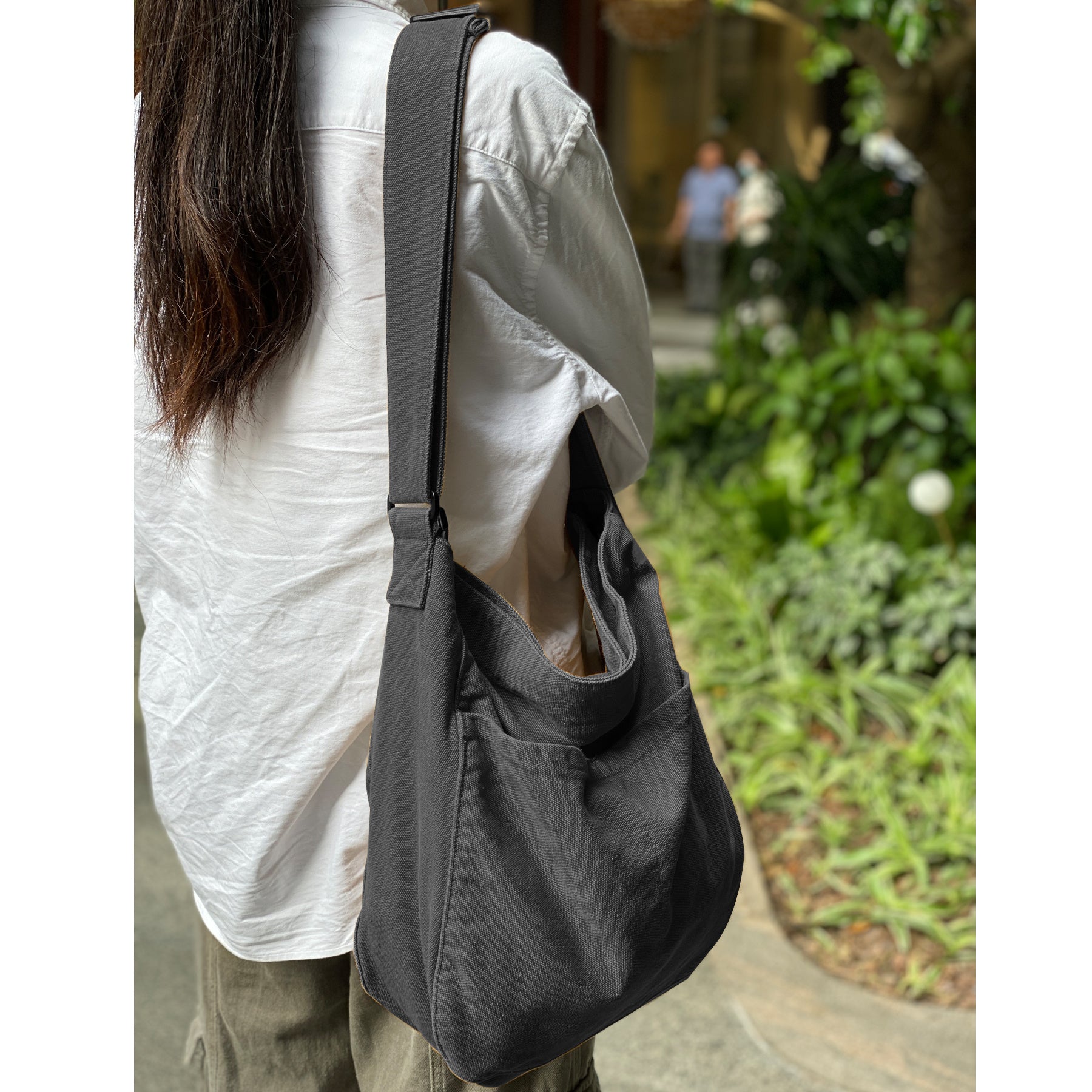 Men's Crossbody Bag – 7 Colors, Canvas, Large Capacity, for Travel & Work – detail view 24