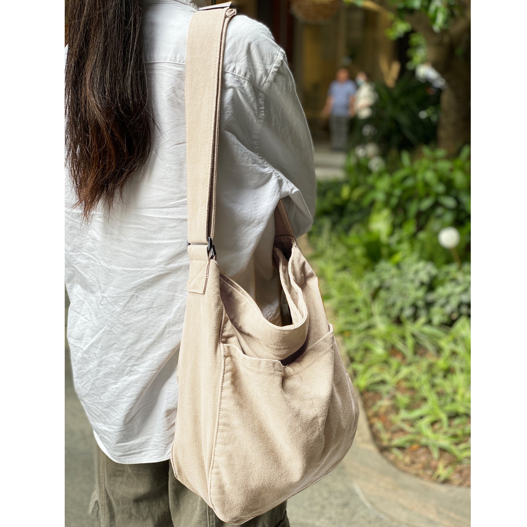 Men's Crossbody Bag – 7 Colors, Canvas, Large Capacity, for Travel & Work – detail view 28