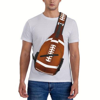 Men's Crossbody Bag – for Everyday Use, Football Print American Football Rugby – detail view 6