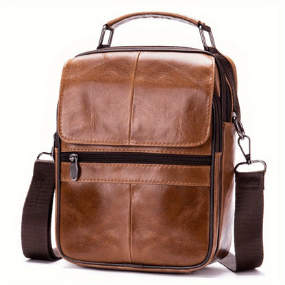 Men's Crossbody Bag – Genuine Leather, Large Capacity, for Travel & Work – detail view 8