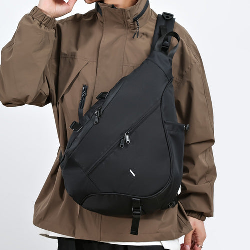 Men's Crossbody Bag – Large Capacity, Adjustable Strap, for Travel & Work – front view