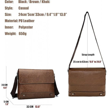 Men's Crossbody Bag – Large Capacity, Multi-Pocket, Adjustable Strap, for Everyday Use – detail view 3