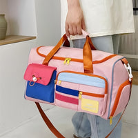 Pink and blue color block