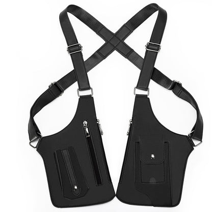 Men's Crossbody Bag – for Travel & Work, Armpit Vintage Underarm Messenger Pack – detail view 20