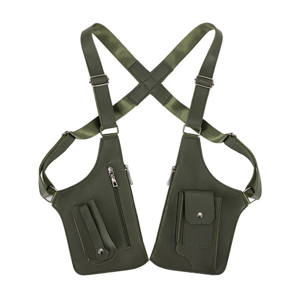 Men's Crossbody Bag – for Travel & Work, Armpit Vintage Underarm Messenger Pack – detail view 10