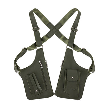Men's Crossbody Bag – for Travel & Work, Armpit Vintage Underarm Messenger Pack – detail view 10