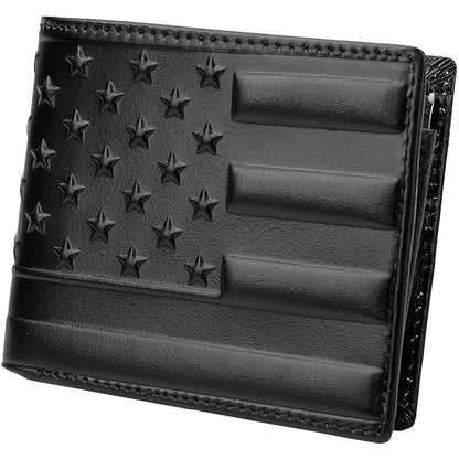 Men's Wallet – American Flag Embossed Leather Rfid – detail view 9