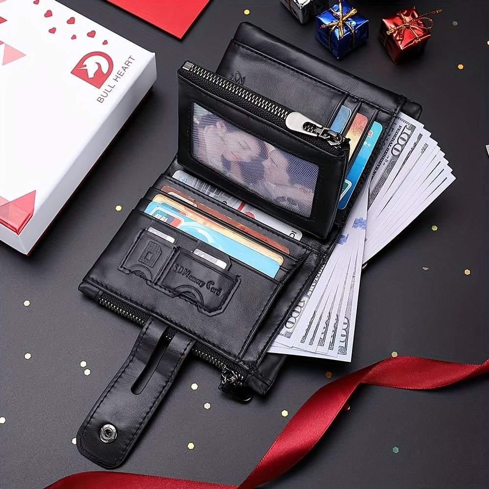 Men's Wallet – Anti-Theft, Double Zipper Coin Pocket Card – detail view 14