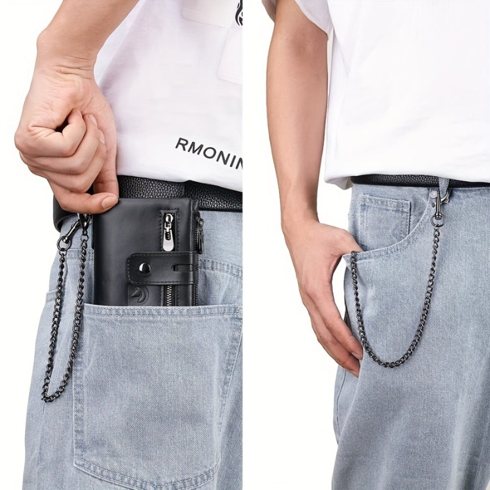 Men's Wallet – Anti-Theft, Double Zipper Coin Pocket Card – detail view 3