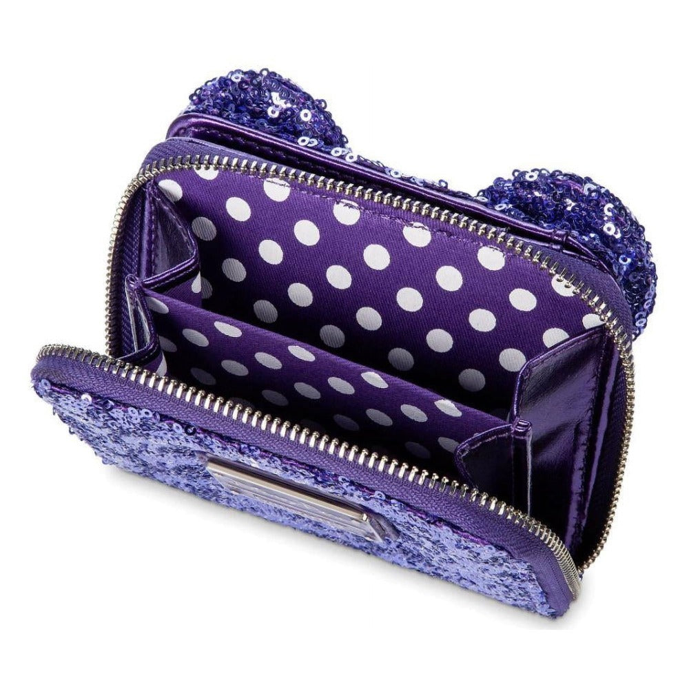 Men's Wallet – Compact, Minnie Mouse Sequin Purple Disney – detail view 2