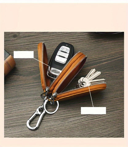 Men's Wallet – for Everyday Use, Car Key Fob Holder Leather – detail view 12