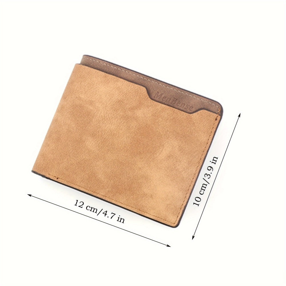 Men's Wallet – for Everyday Use, Deer Pattern Laser Engraved Slim – alternate view
