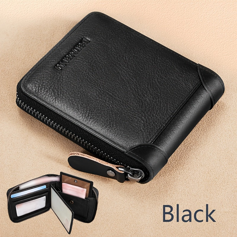 Men's Wallet – Genuine Leather, Large Capacity, RFID Blocking – alternate view
