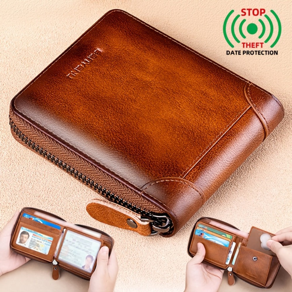 Men's Wallet – Genuine Leather, Large Capacity, RFID Blocking – detail view 11
