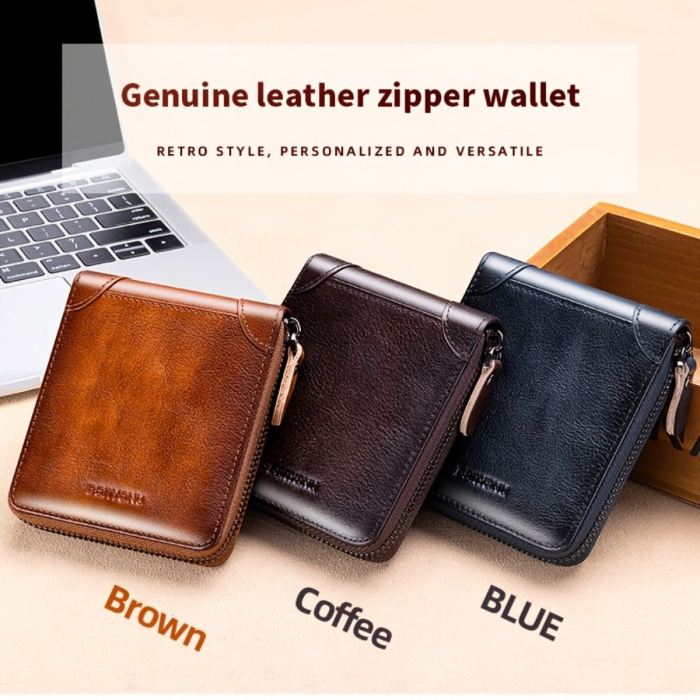 Men's Wallet – Genuine Leather, Large Capacity, RFID Blocking – detail view 13
