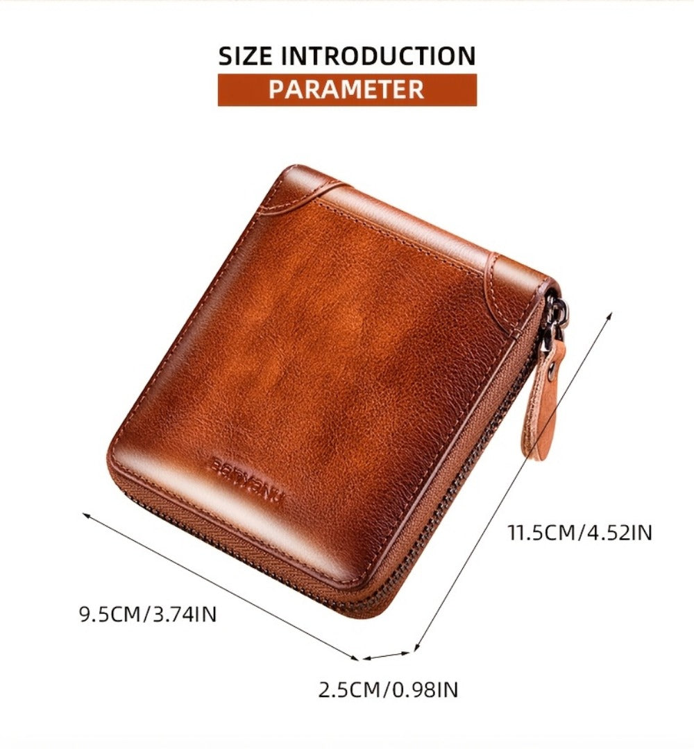 Men's Wallet – Genuine Leather, Large Capacity, RFID Blocking – detail view 16