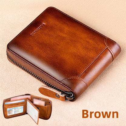 Men's Wallet – Genuine Leather, Large Capacity, RFID Blocking – front view - product view 24