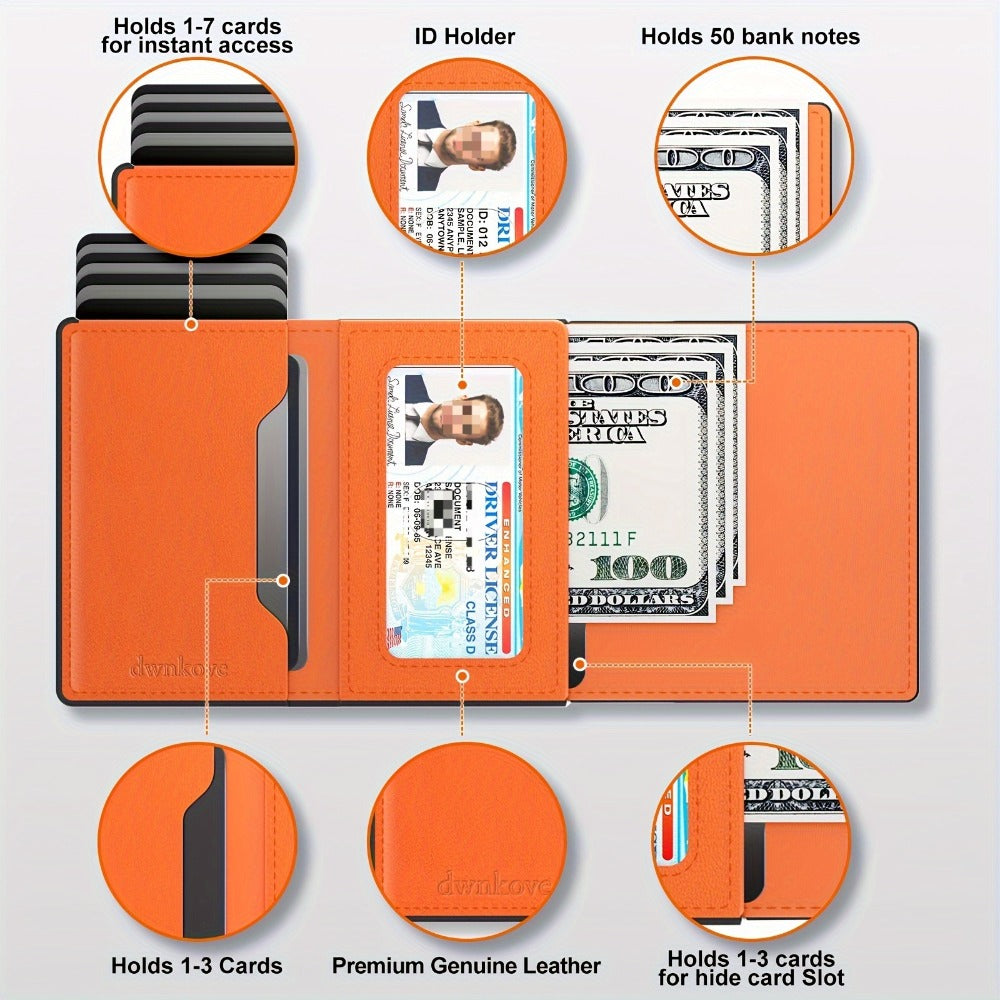 Men's Wallet – Genuine Leather, RFID Blocking – detail view 2