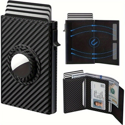 Men's Wallet – Genuine Leather, RFID Blocking – front view