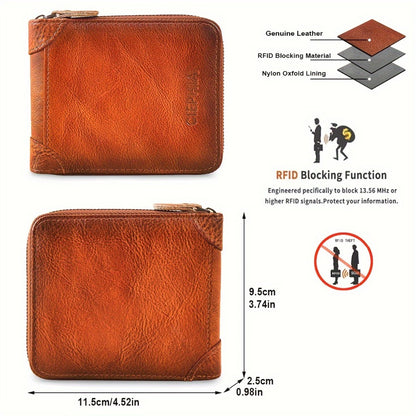 Men's Wallet – Genuine Leather, RFID Blocking, Large Capacity – detail view 13