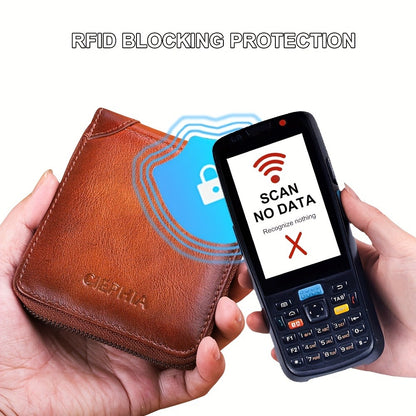 Men's Wallet – Genuine Leather, RFID Blocking, Large Capacity – detail view 8