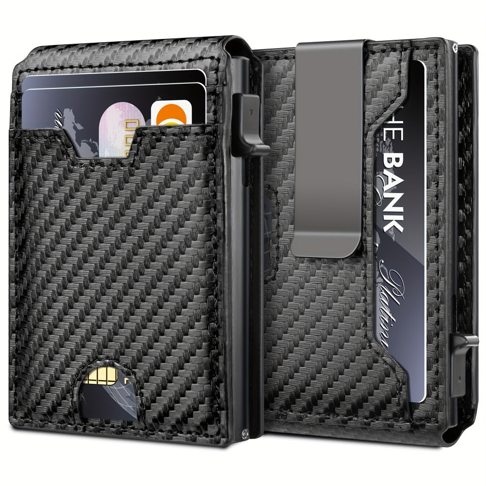 Men's Wallet – Genuine Leather, RFID Blocking – front view
