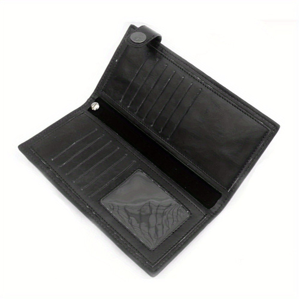 Men's Wallet – Gothic Skull Cross Embossed Leather – detail view 4