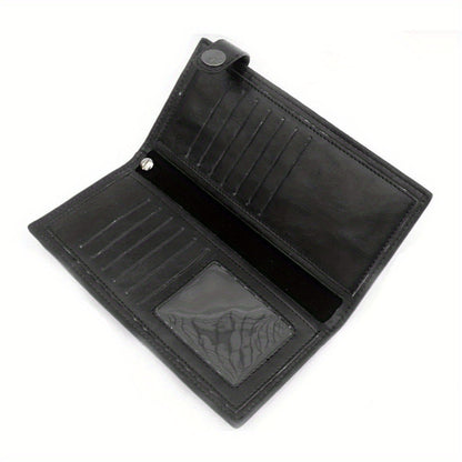 Men's Wallet – Gothic Skull Cross Embossed Leather – detail view 4