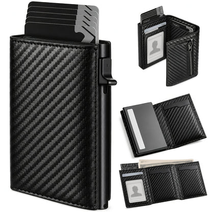 Men's Wallet – RFID Blocking, Airtag Compatible Carbon Fiber Pop – detail view 10