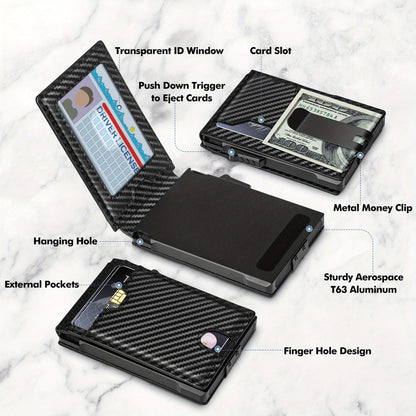Men's Wallet – RFID Blocking, Aluminum Metal Pop Up Rfid – detail view 5