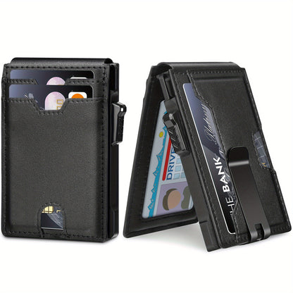 Men's Wallet – RFID Blocking, Aluminum Metal Pop Up Rfid – front view - product view 16