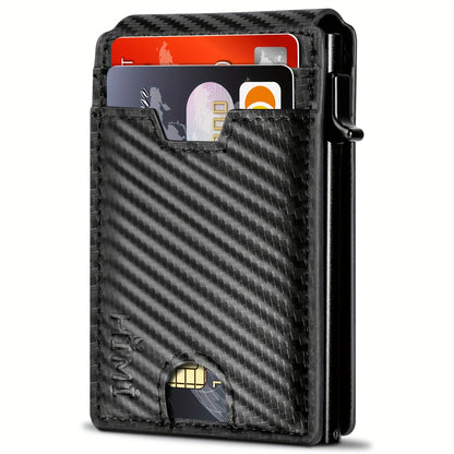 Men's Wallet – RFID Blocking, Aluminum Pop Up Card Holder – alternate view