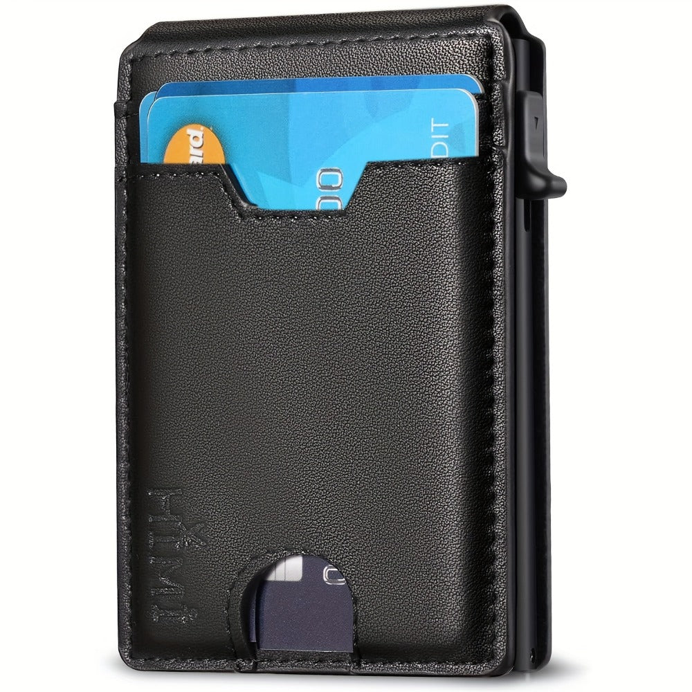 Men's Wallet – RFID Blocking, Aluminum Pop Up Card Holder – detail view 11