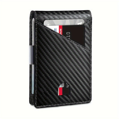 Men's Wallet – RFID Blocking, Carbon Fiber Money Clip Bifold – detail view 12