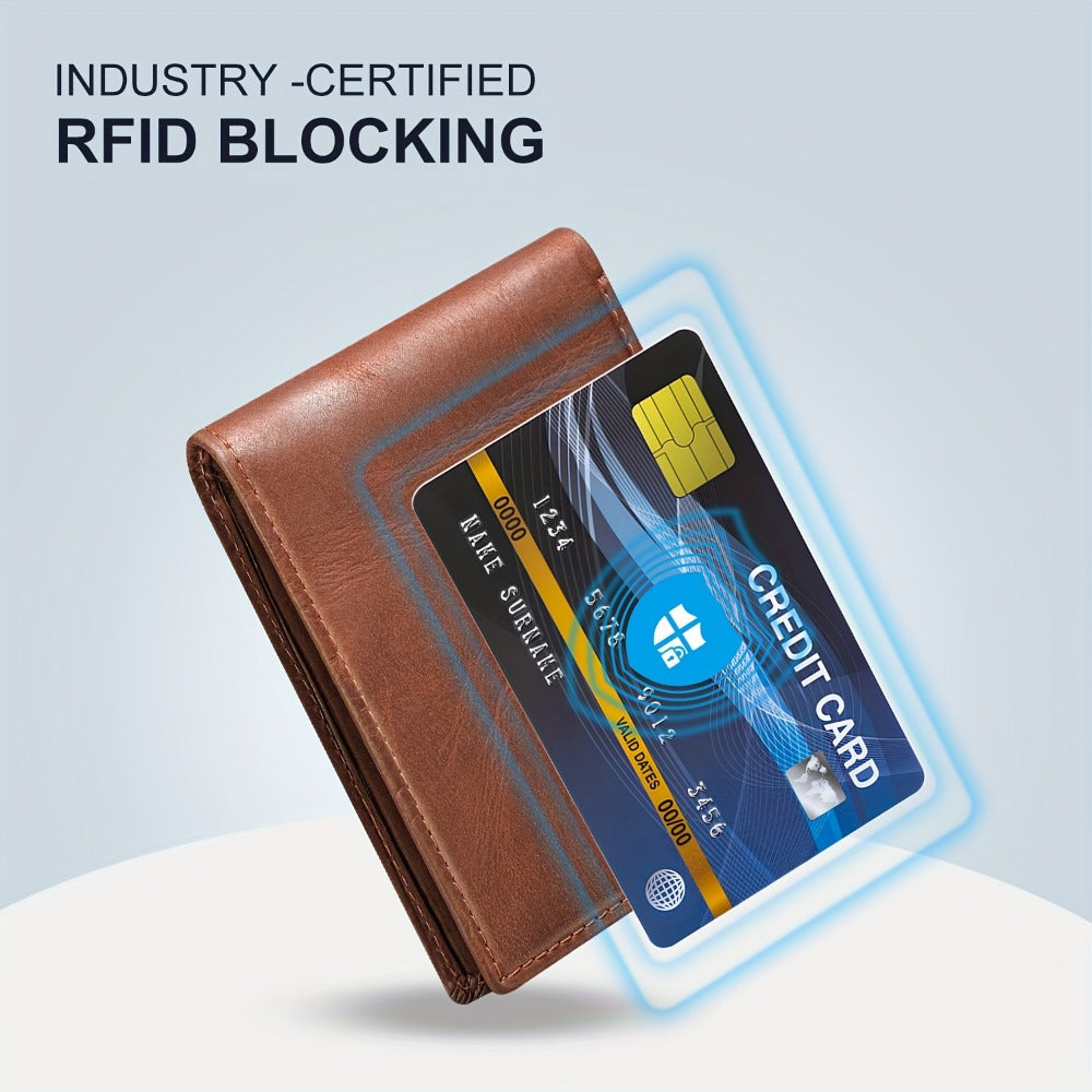 Men's Wallet – RFID Blocking, Crazy Horse Leather Bifold Rfid – detail view 6