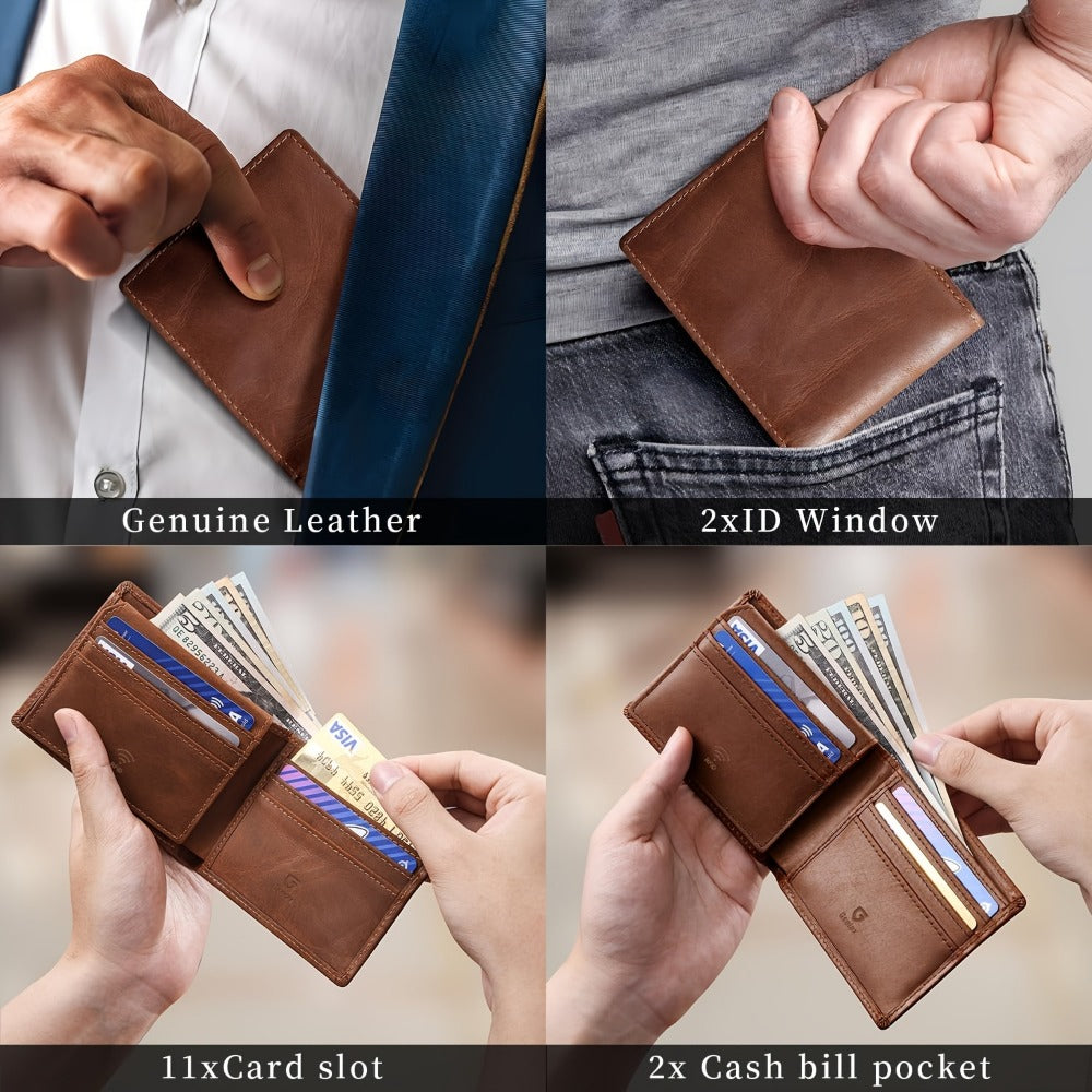 Men's Wallet – RFID Blocking, Dual Cash Section Leather Rfid – detail view 11