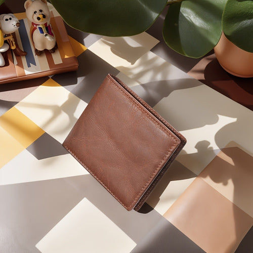 Men's Wallet – RFID Blocking, Dual Cash Section Leather Rfid – front view