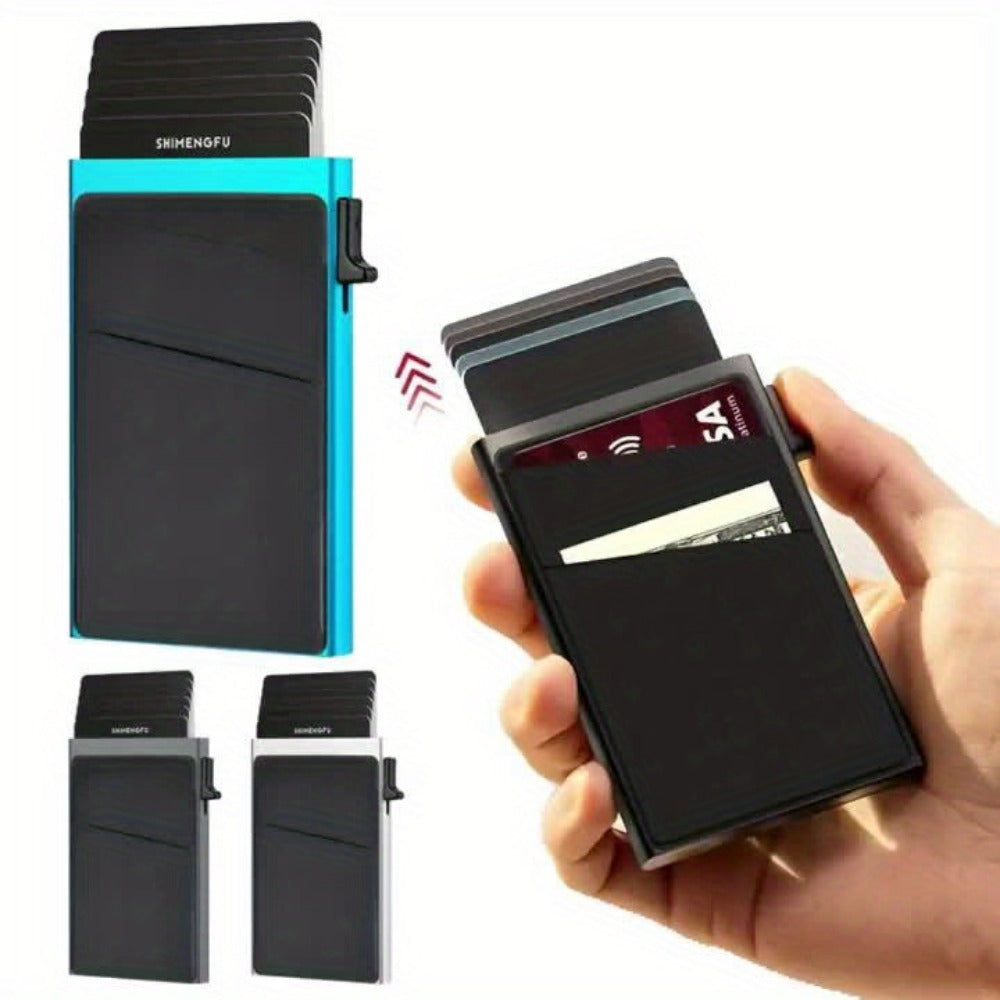 Men's Wallet – RFID Blocking, Metal Pop Up Card Case – detail view 13