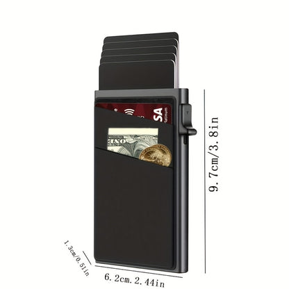 Men's Wallet – RFID Blocking, Metal Pop Up Card Case – detail view 4