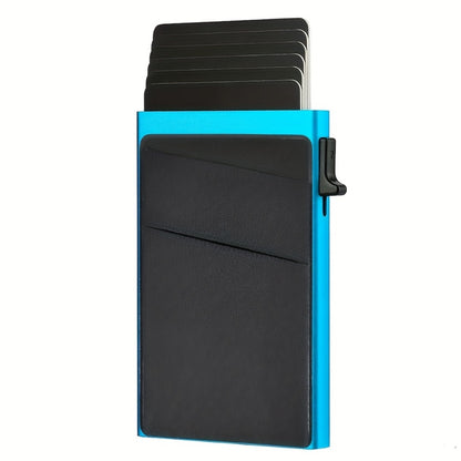 Men's Wallet – RFID Blocking, Metal Pop Up Card Case – detail view 5
