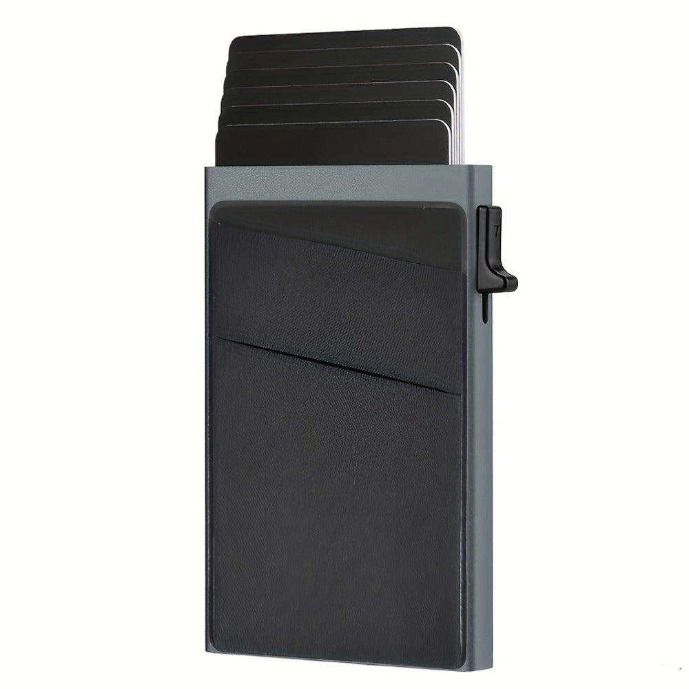 Men's Wallet – RFID Blocking, Metal Pop Up Card Case – detail view 7