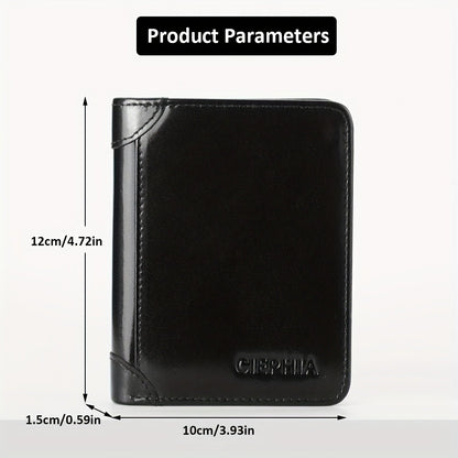 Men's Wallet – RFID Blocking, Oil Wax Leather Trifold Rfid – detail view 4