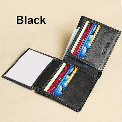 Men's Wallet – RFID Blocking, Retro Bifold Genuine Cowhide Leather – detail view 18