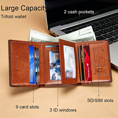 Men's Wallet – RFID Blocking, Rfid Blocking Bifold Trifold First – detail view 8