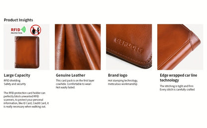 Men's Wallet – RFID Blocking, Short Trifold Money Clip Rfid – detail view 19