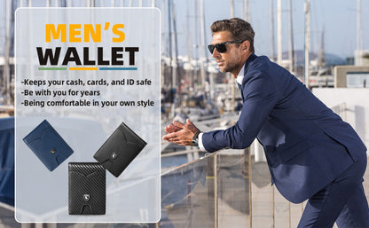 Men's Wallet – RFID Blocking, Slim Rfid Blocking Bifold Carbon – detail view 25