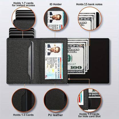 Men's Wallet – RFID Blocking, Automatic, Anti-Theft, Large Capacity – detail view 4