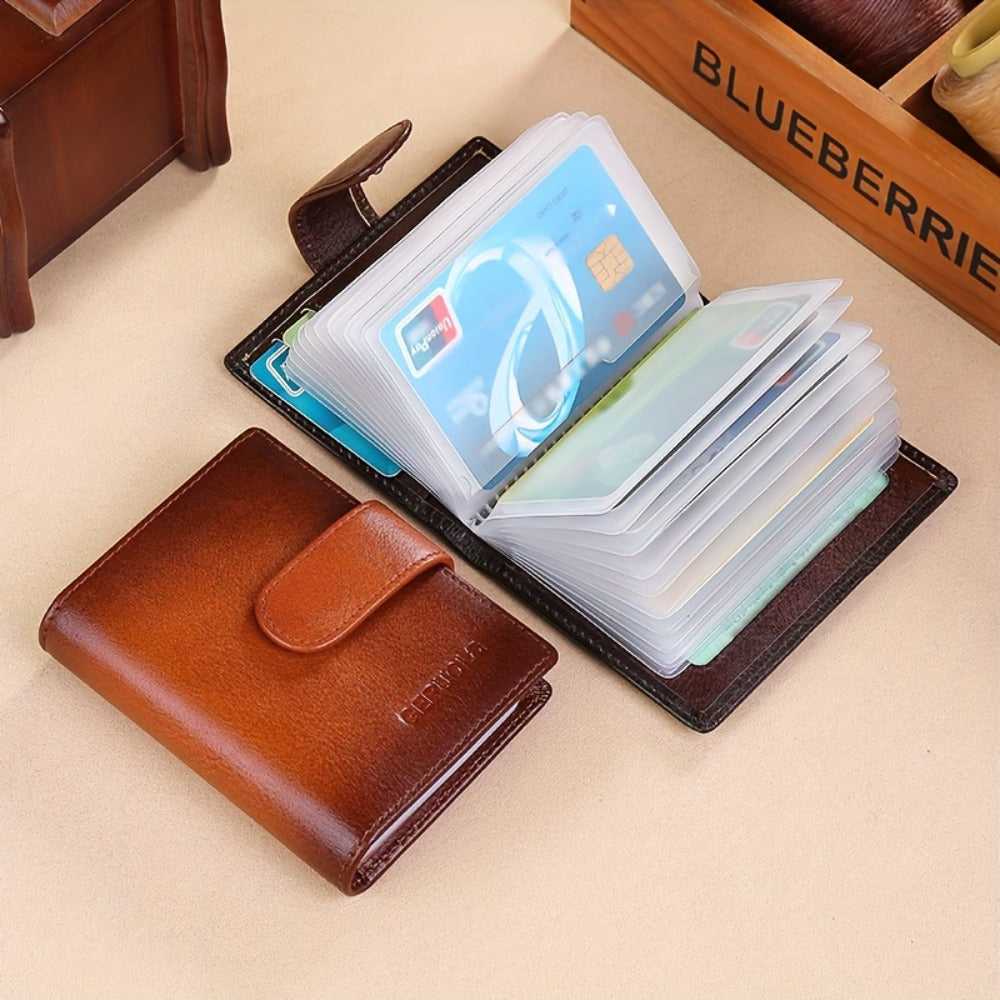 Men's Wallet – 6 Colors, Slim Card Case Cowhide Leather – detail view 14